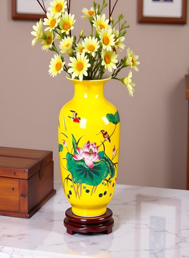 MTME Porcelain Figurines, Jingdezhen Colorful Decorative Flower vase, Home Decor, Wedding Gifts, Aesthetic Sculpture Home décor (Lotus Y) - Image 2